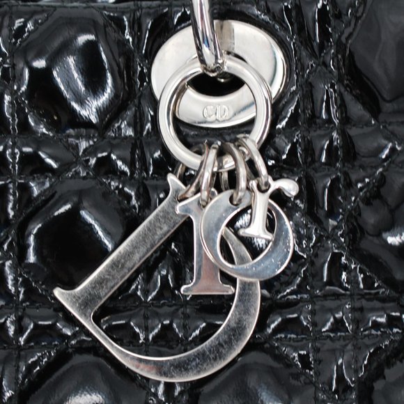 Dior Patent Cannage Dior Soft Shopping Tote Black - Picture 4 of 14